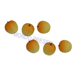 Set of 6 yellow-orange apples