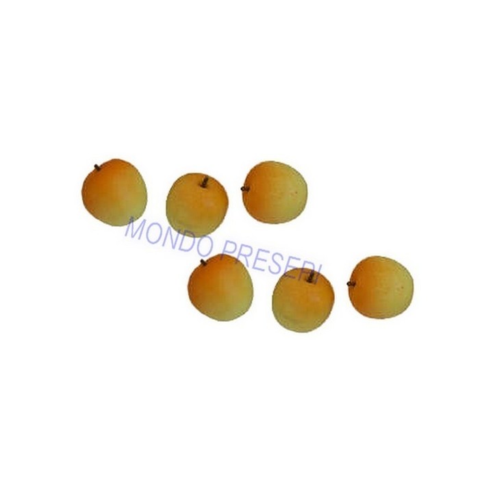 Conjunto de 6 manzanas amarillo-naranja