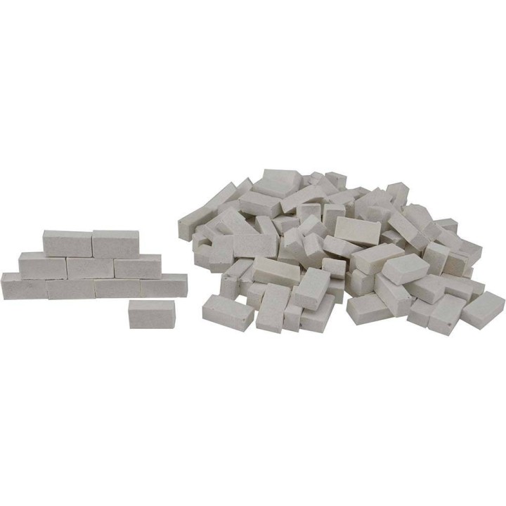 White granite effect bricks 10x6x3 mm, bag 150 pieces