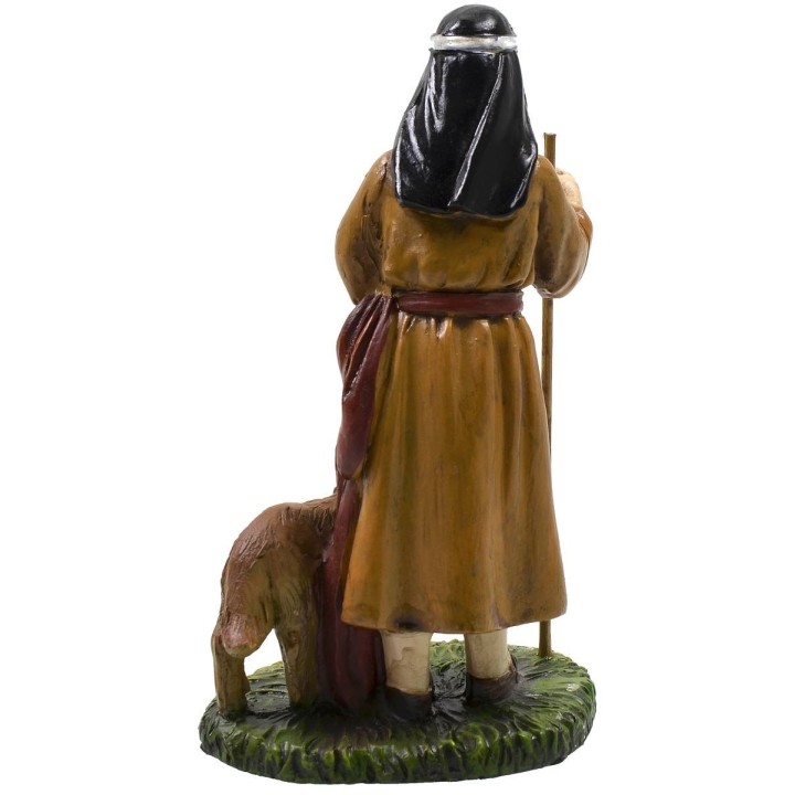 Viajero oriental con perro en resina pintada 10 cm serie