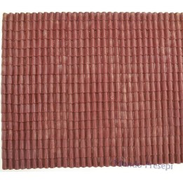 Roof panel in red rigid pvc 34x24.5 cm