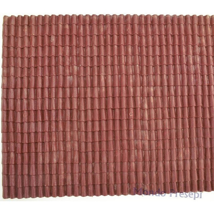 Pannello a tetto in pvc rigido rosso cm 34x24,5
