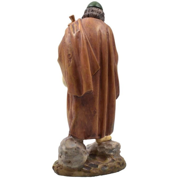 Shepherd with bagpipe in painted resin 12 cm Landi economic