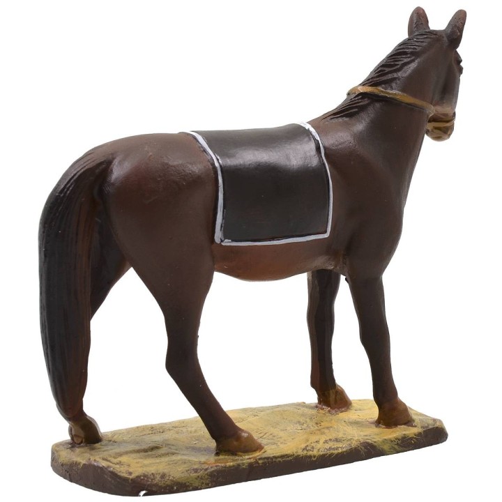 Cavallo con base in resina dipinta per statue 10 cm serie
