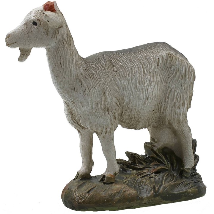 Goat with base in painted resin for statues 12 cm Landi