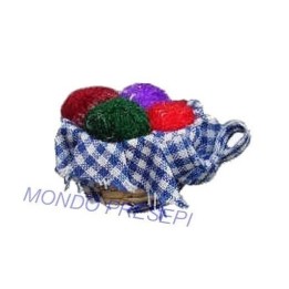 Cesta con ovillos
