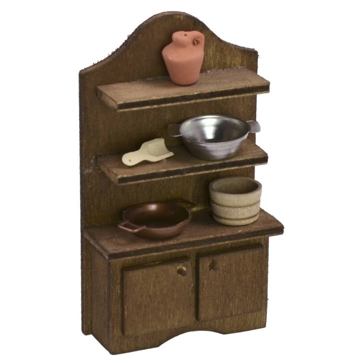 Credenza in legno con accessori cucina cm 6,8x2,9x11,9 h