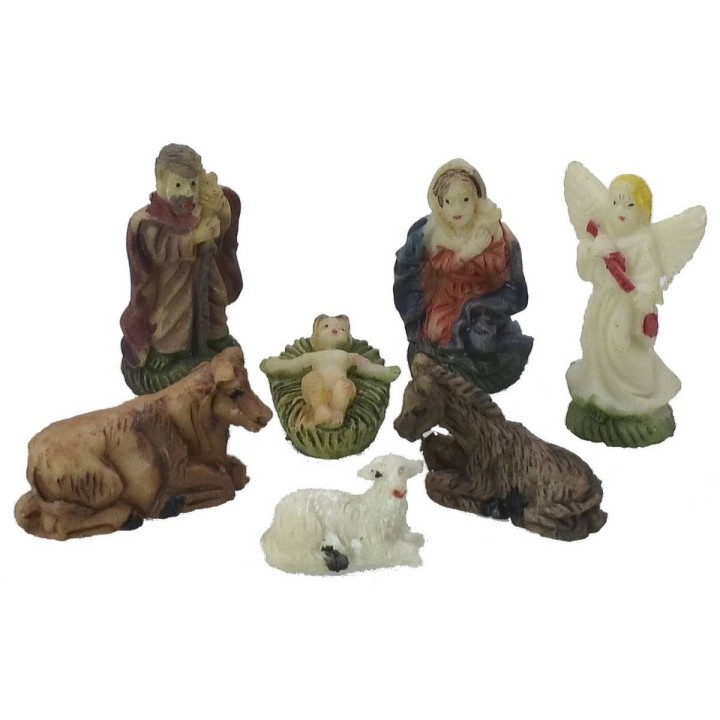 Nativity set 3 cm 7 subjects for nativity scene