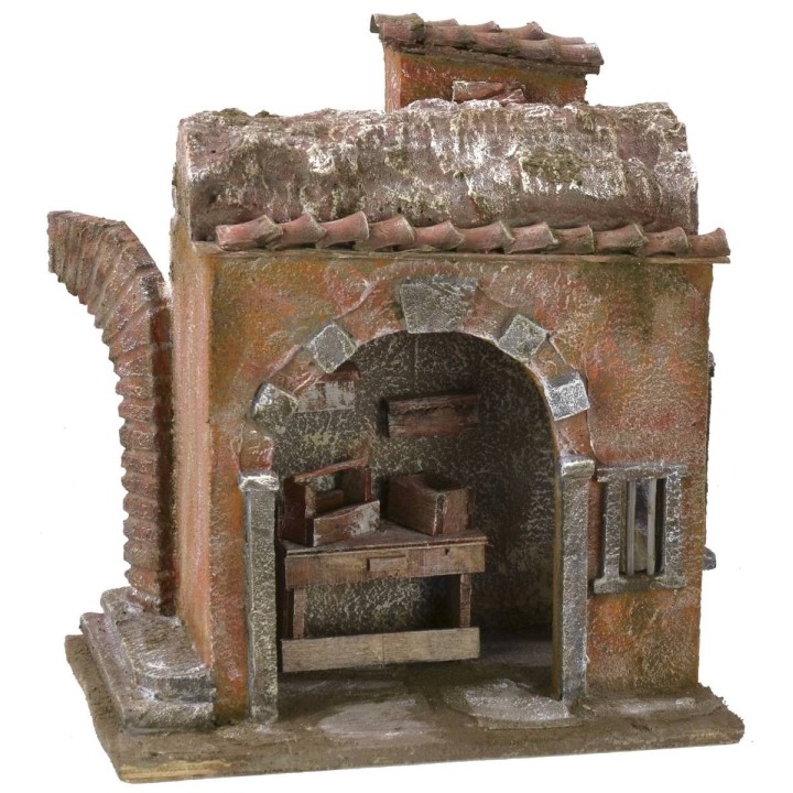 Bottega del fabbro cm 24x17,5x26 h per statue da 12 cm