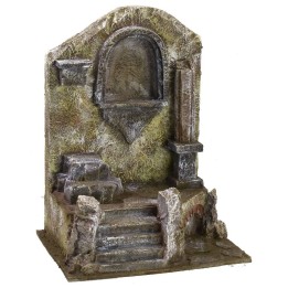 Rudere di tempio antico cm 19,5x14,5x25 h per statue da 10-12 cm