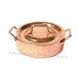 Pentola in rame cm 3x1
