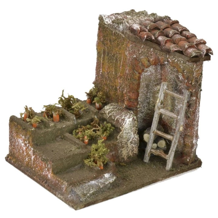 Garden setting with terracing for nativity scene cm 9x11,5x10 h