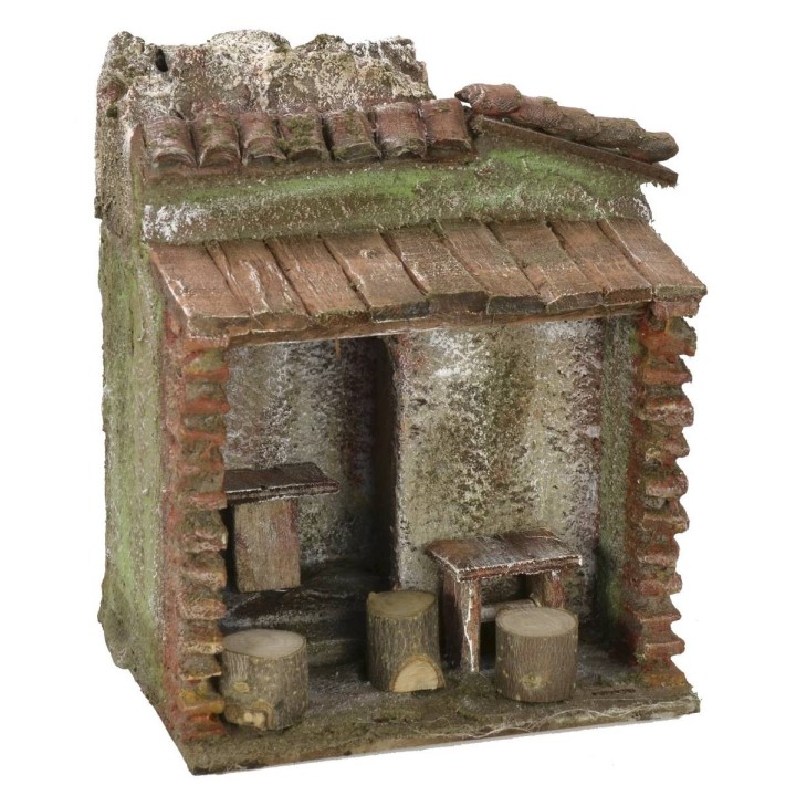 Tavern with pergola 11.5x9x13.5 h for statues of 6 cm