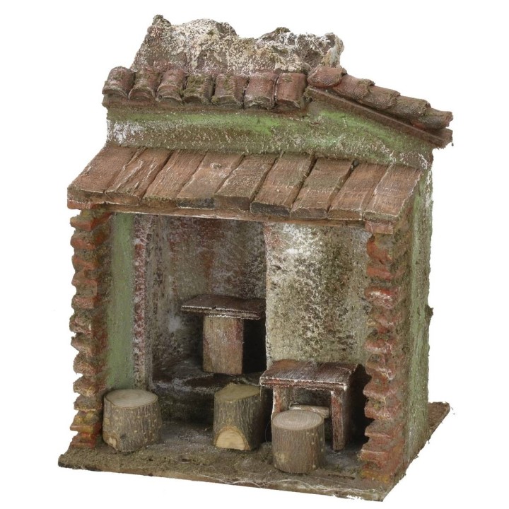 Ostería con pérgola de 11,5x9x13,5 cm de altura para estatuas