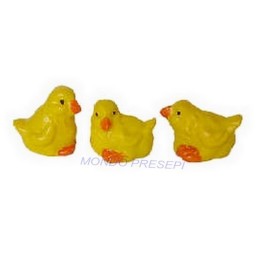 Conjunto de 3 Pollitos de 1,5 cm