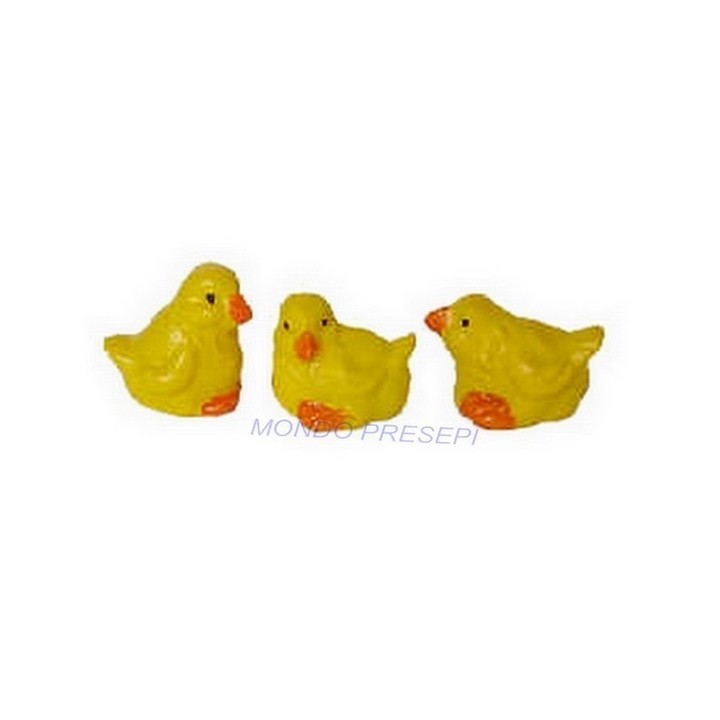 Conjunto de 3 Pollitos de 1,5 cm