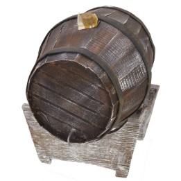 Barril sobre base de 14x12x16 cm h
