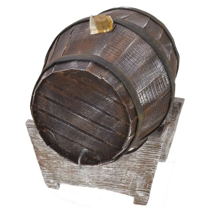 Barril sobre base de 14x12x16 cm h