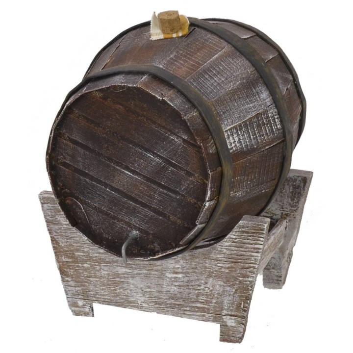 Barril sobre base de 14x12x16 cm h