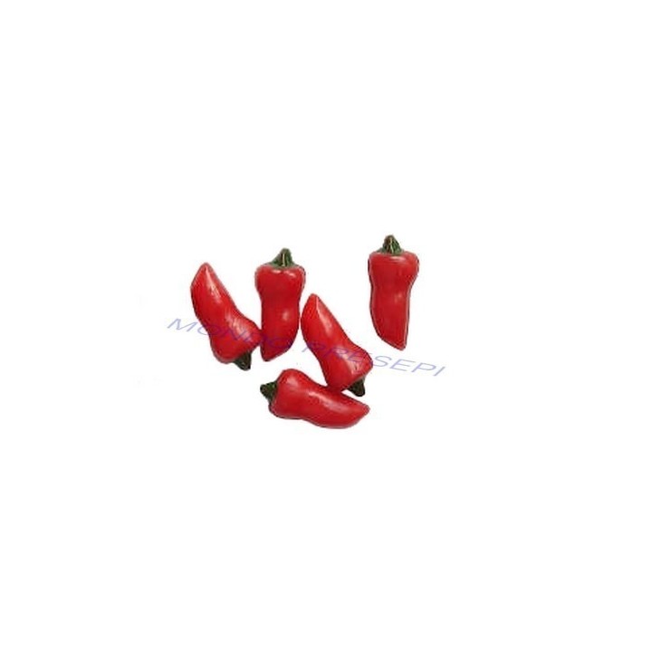 Conjunto de 5 pimientos rojos
