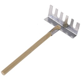Rastrello in legno e metallo 7 cm