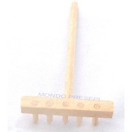 Rastrillo de madera de 6 cm