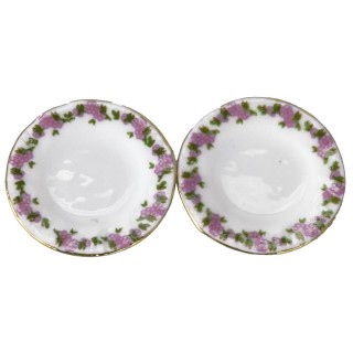 Set 2 piatti decorati in ceramica ø 3,2 cm
