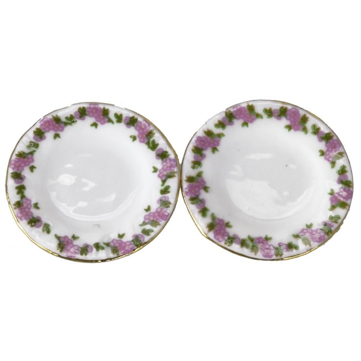 Set 2 piatti decorati in ceramica ø 3,2 cm