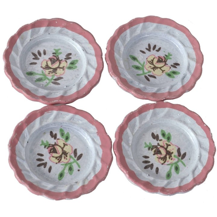 Juego de 4 platos decorativos de cerámica ø 2,4 cm