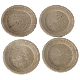 Set of 4 wooden plates ø 4.4 cm