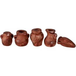 Set of accessories for nativity scene 5 terracotta amphoras cm