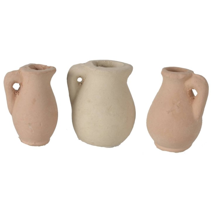Set of 6 terracotta amphorae cm 1.9-2.6 h.