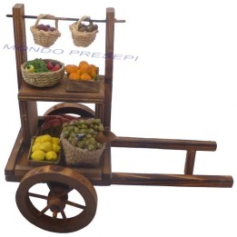 Carro de madera envejecida Frutero