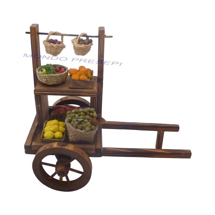 Carro in legno invecchiato Fruttivendolo