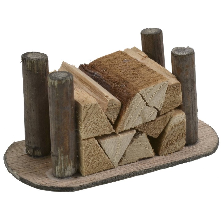 Leña apilada cm 7,8x3,9x3,7 h.