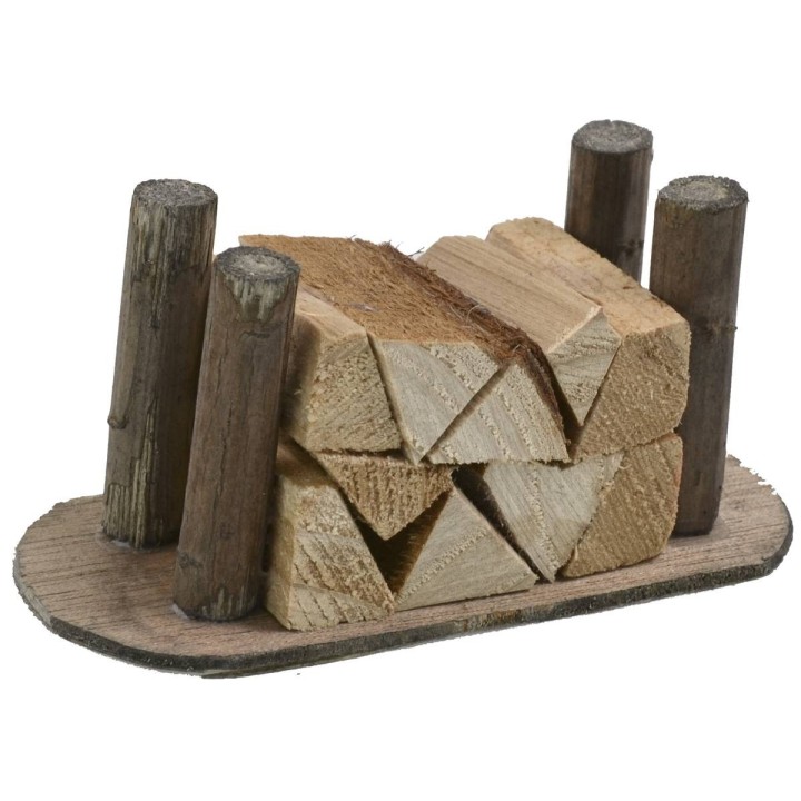 Leña apilada cm 7,8x3,9x3,7 h.