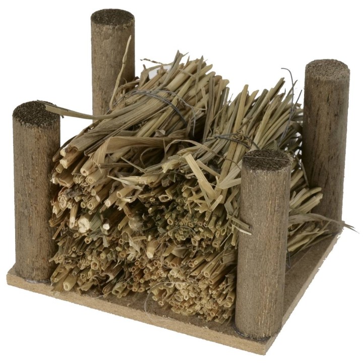 Stacked straw fascine cm 6.1x5.1x4.4 h.