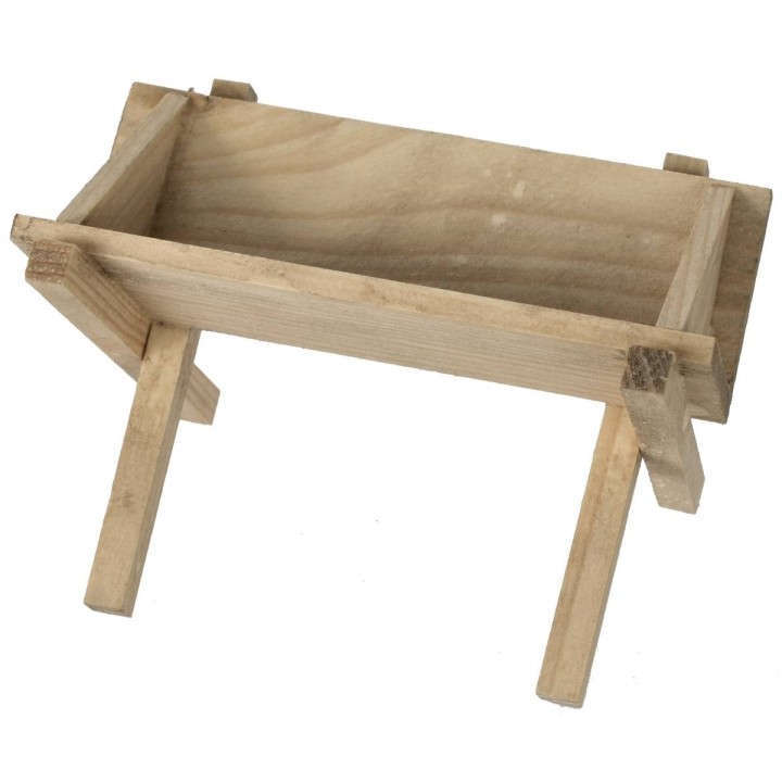 Mangiatoia in legno cm 10x6,5x6,2 h