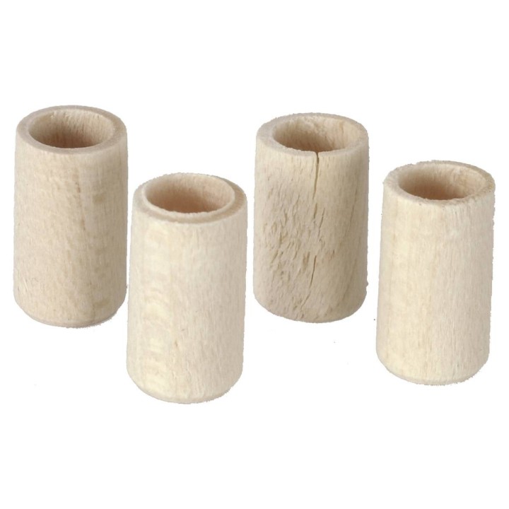Juego de 4 vasos de madera ø 0,7x1,2 cm