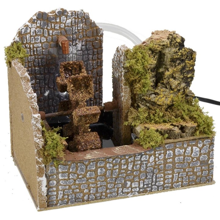 Mulino ad acqua funzionante cm 20x13,5x17 h