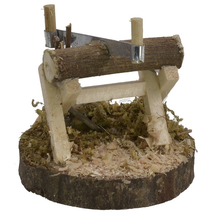 Ambientación para leñador de 6,5x6x6,5 cm h