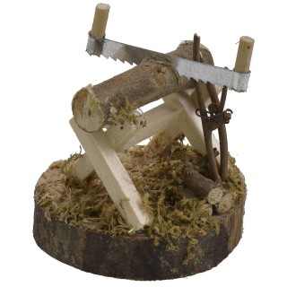 Ambientación para leñador de 6,5x6x6,5 cm h