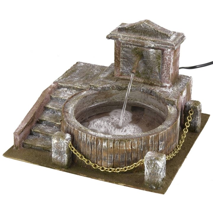 Fontana circolare con scala cm 26x26x18 h per statue 10-12 cm