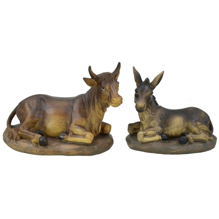 Bue e asino per statue da 20-30 cm in resina