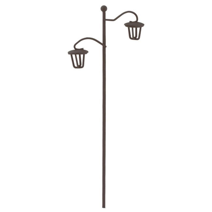 Double anthracite street lamp cm 17,5 h