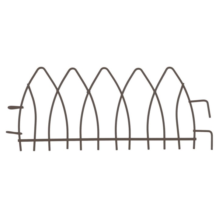 Anthracite metal railing with hooks cm 16.3x7 h
