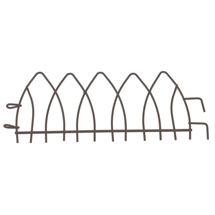Anthracite metal railing with hooks cm 16.3x7 h