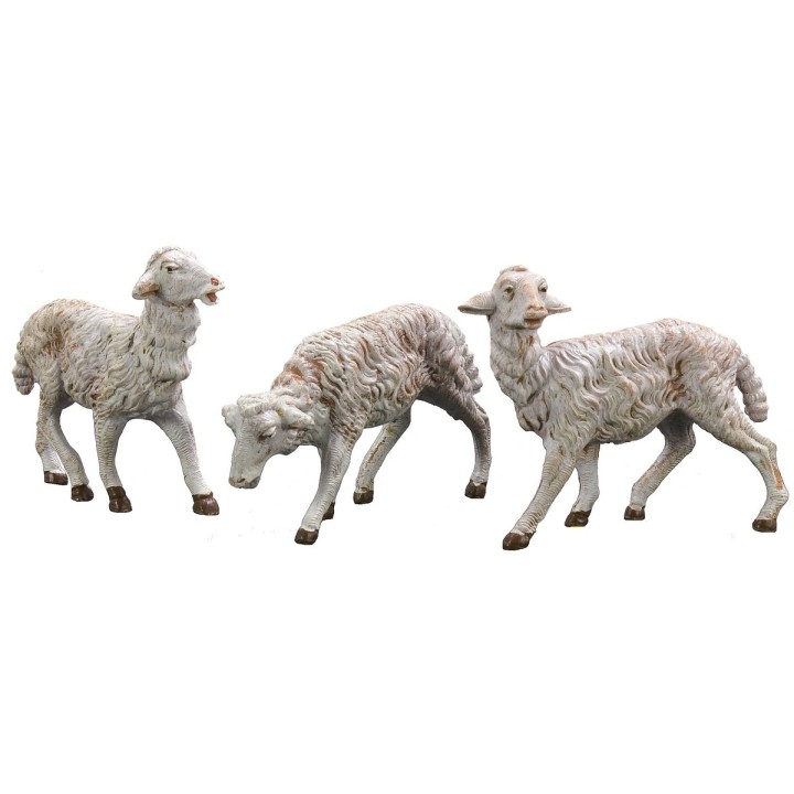 Conjunto de 3 ovejas para estatuas de 19 cm Fontanini