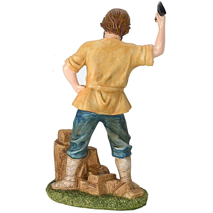 Woodcutter cm 27 in resin