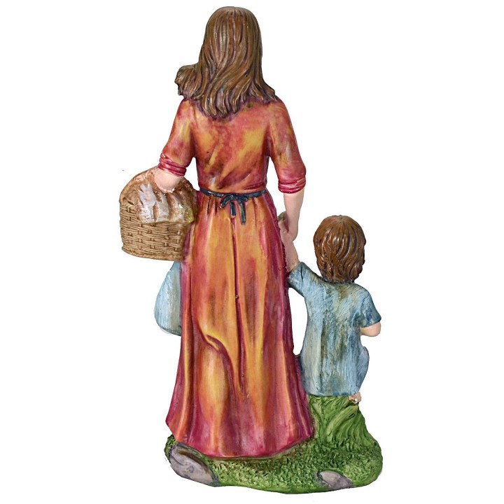 Donna con bambino cm 27 in resina